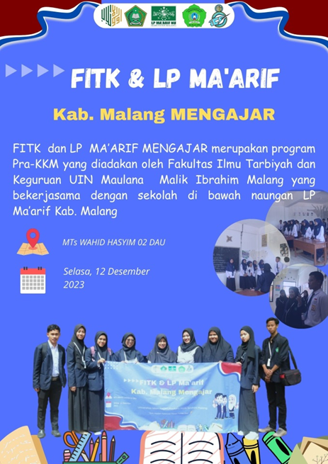 Langkah Pendidikan Inovatif: Mahasiswa UIN Malang Berkolaborasi dengan FITK dan LP. Ma’arif Kabupaten Malang Mengajar, Menggelar Kunjungan dan Sesi Mengajar Inspiratif di MTs. Wahid Hasyim 02 Dau  